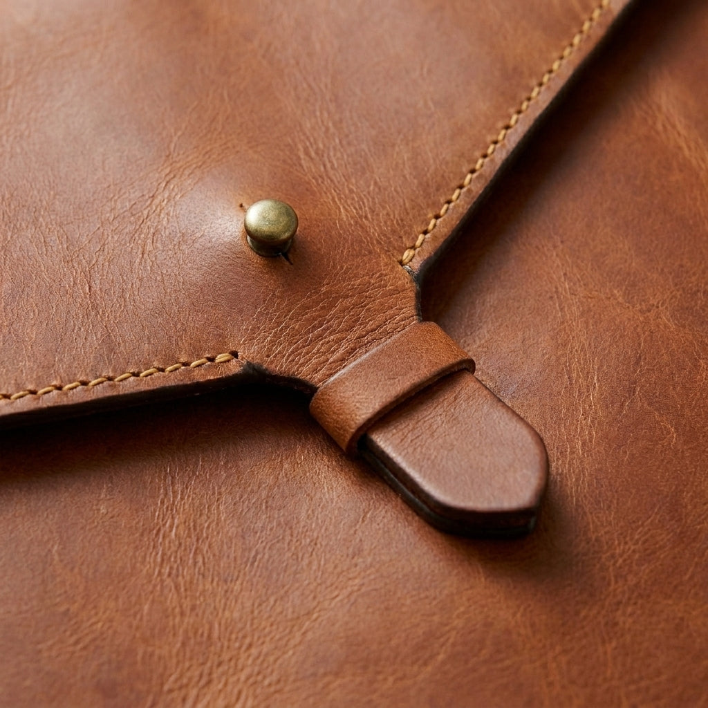 Slim Leather Laptop Folio
