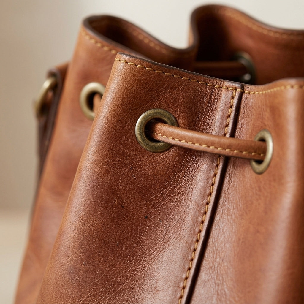 Leather Bucket Bag