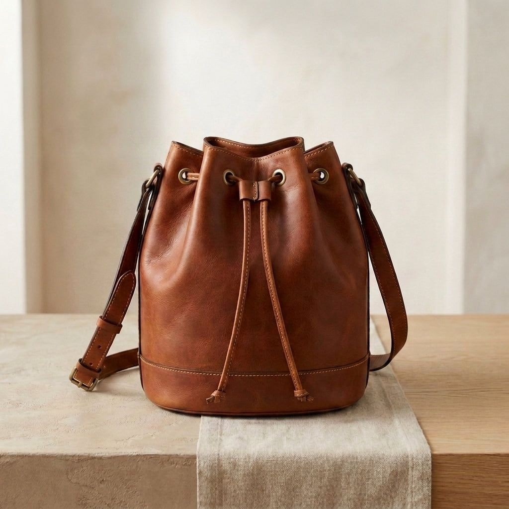 Leather Bucket Bag