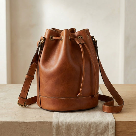Leather Bucket Bag