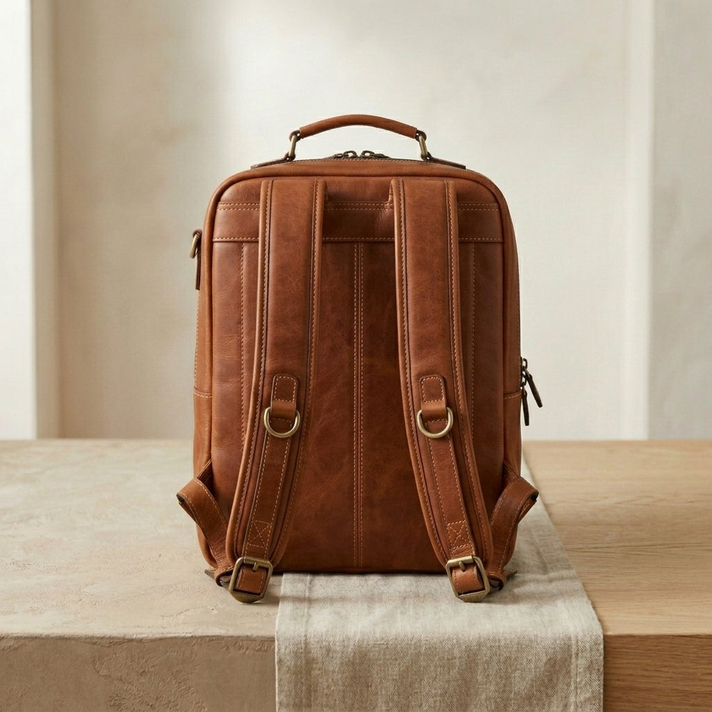 Leather Commuter Backpack