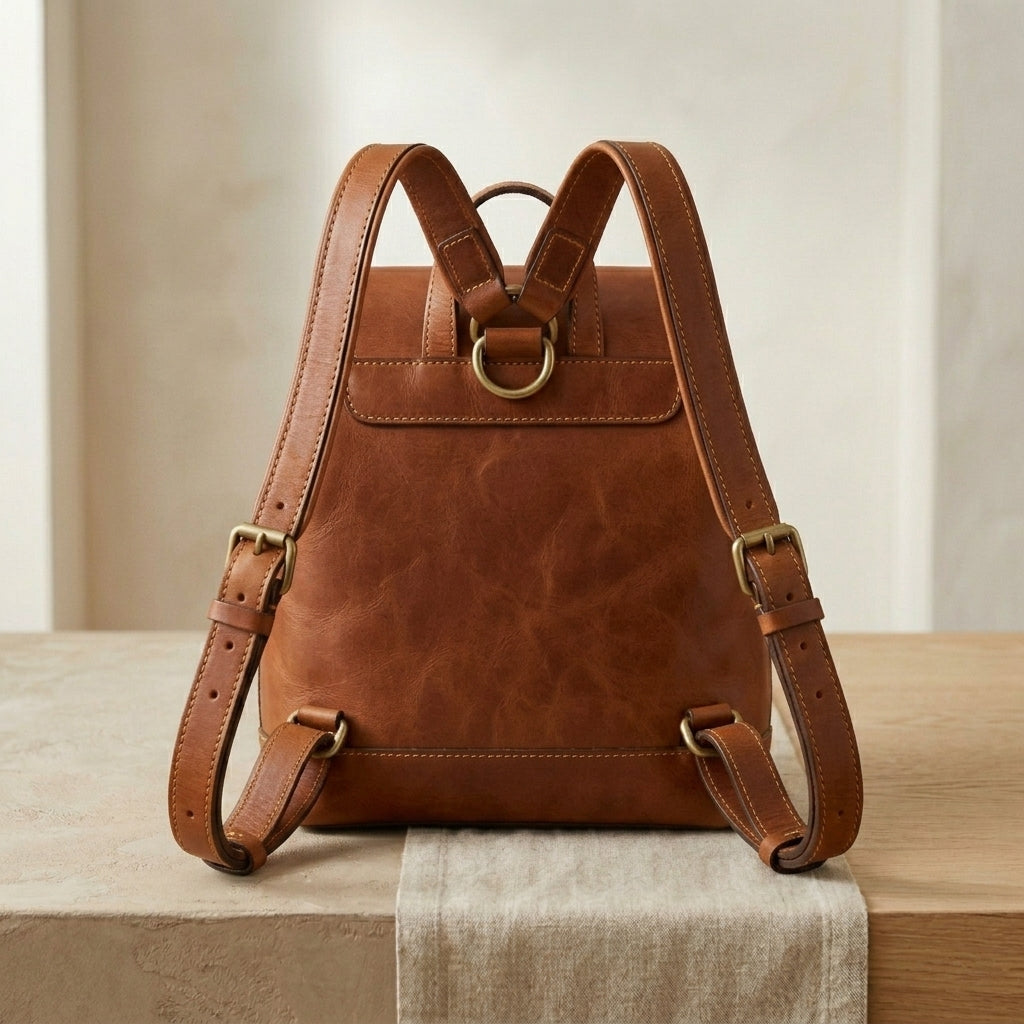 Convertible Leather Backpack Purse