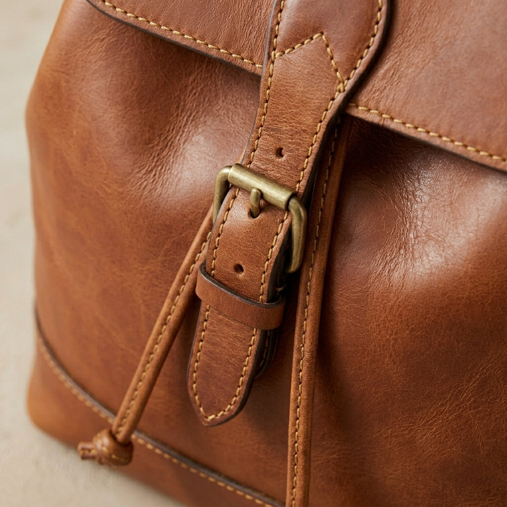 Convertible Leather Backpack Purse