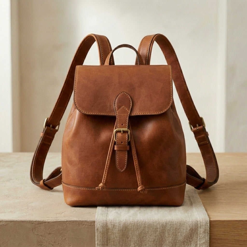 Convertible Leather Backpack Purse