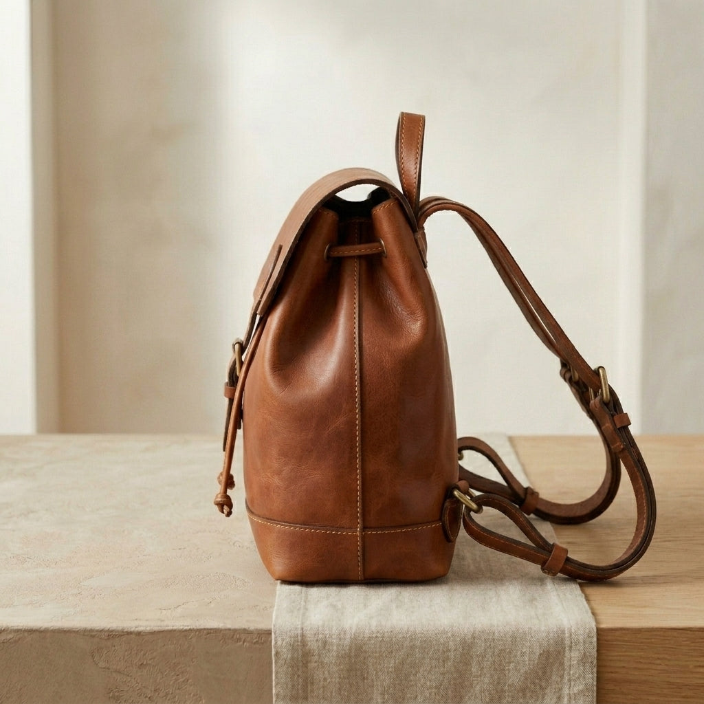 Convertible Leather Backpack Purse