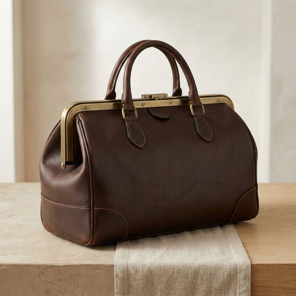 Leather Gladstone Doctor's Bag