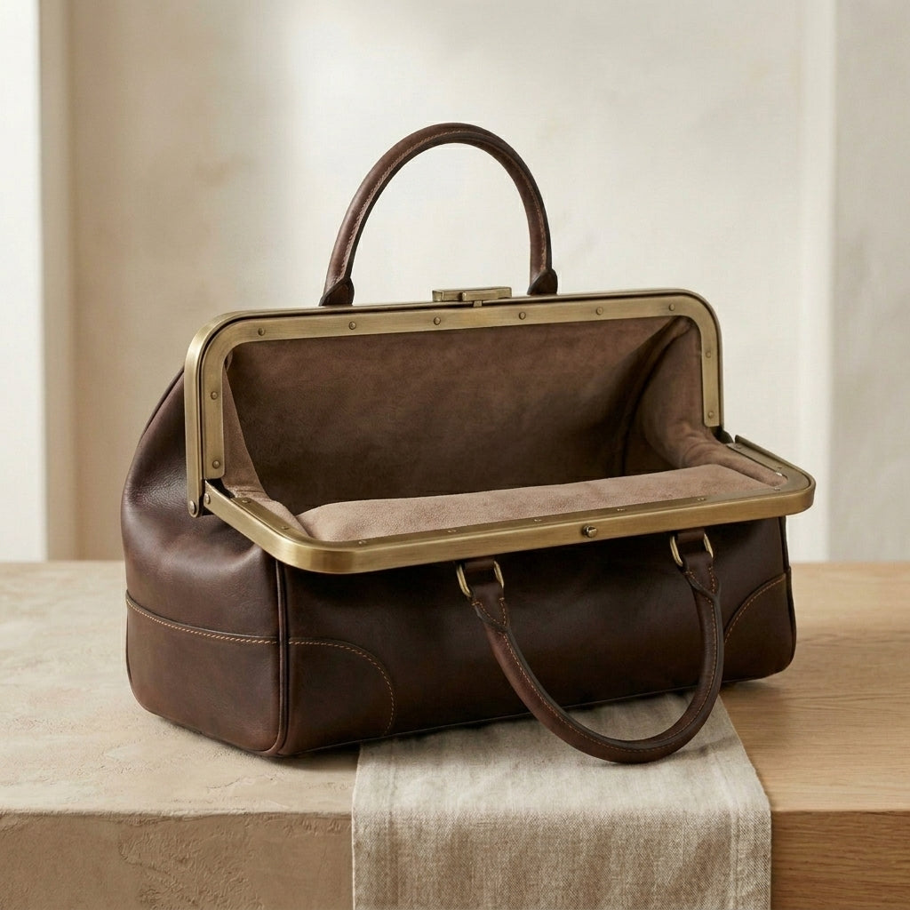 Leather Gladstone Doctor's Bag