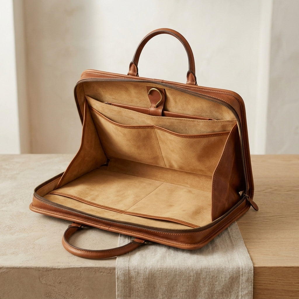 Leather Garment Holdall