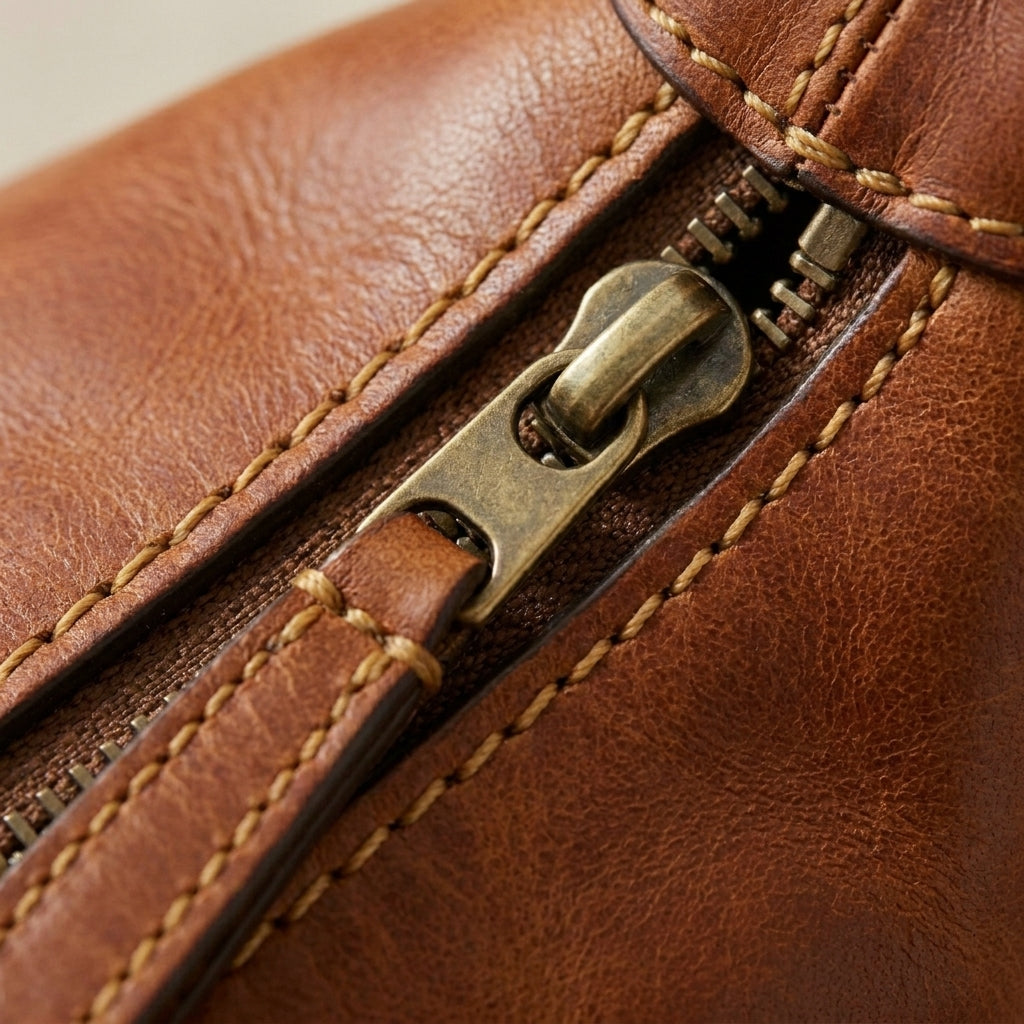 Leather Half-Moon Crossbody