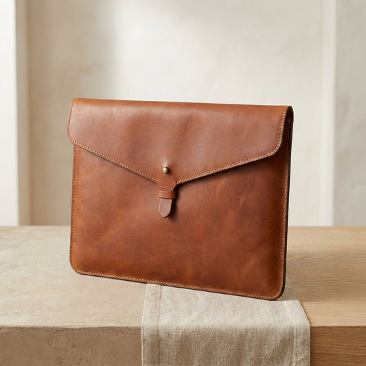 Slim Leather Laptop Folio
