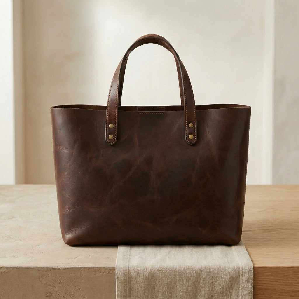 Leather Market Tote