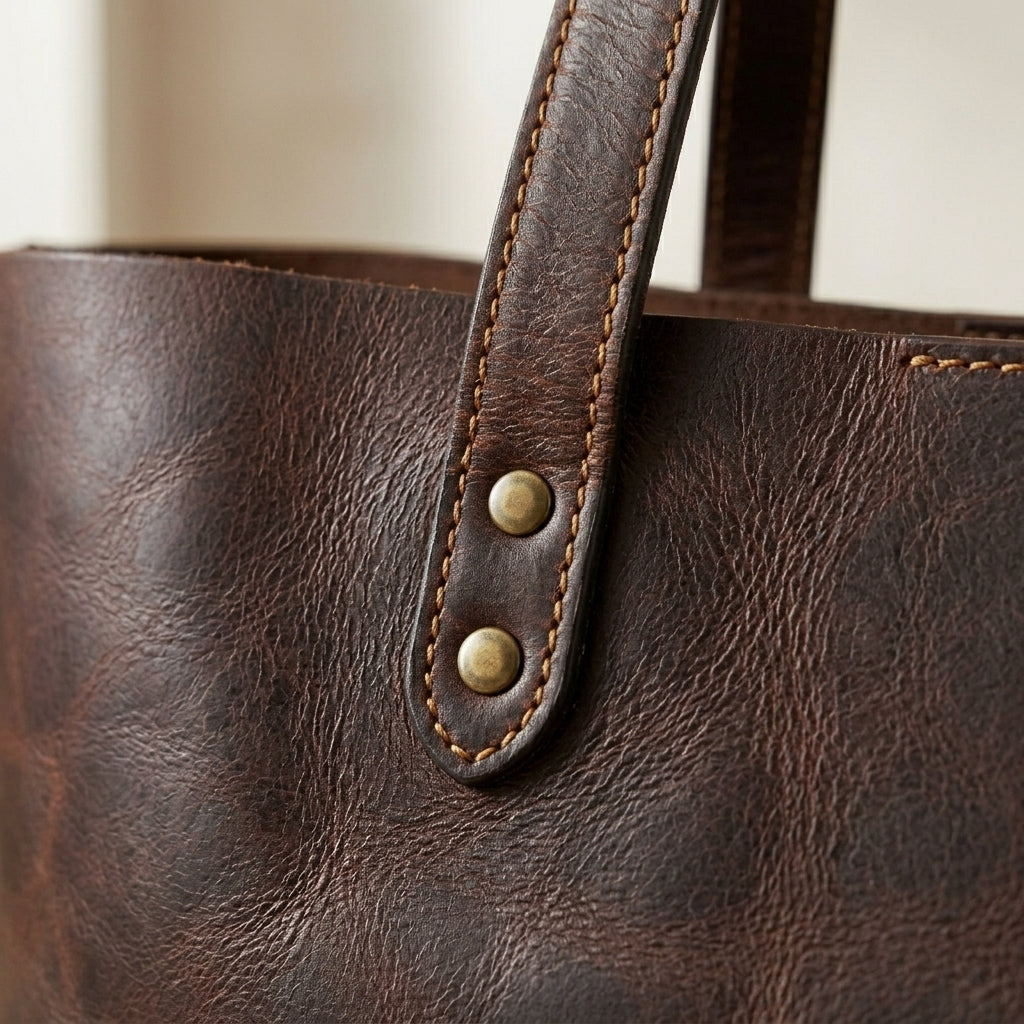 Leather Market Tote