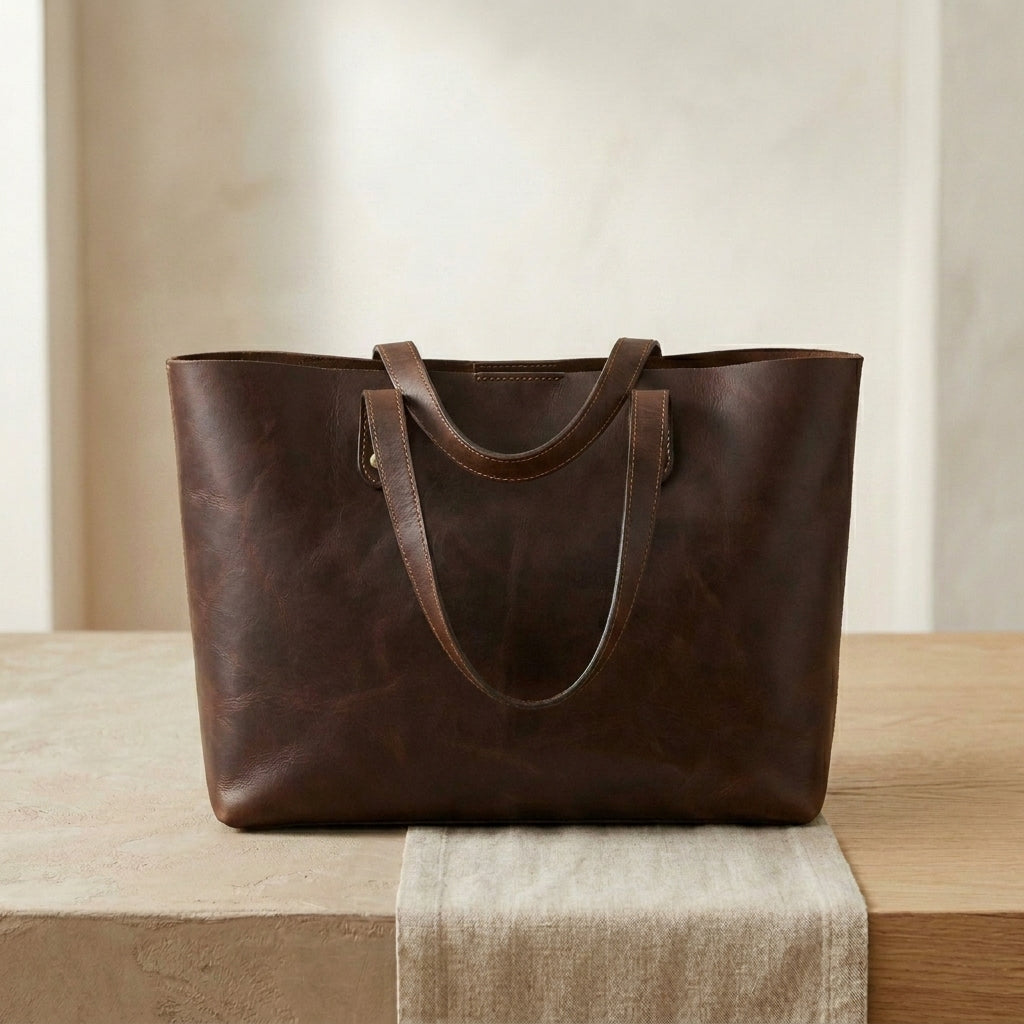 Leather Market Tote