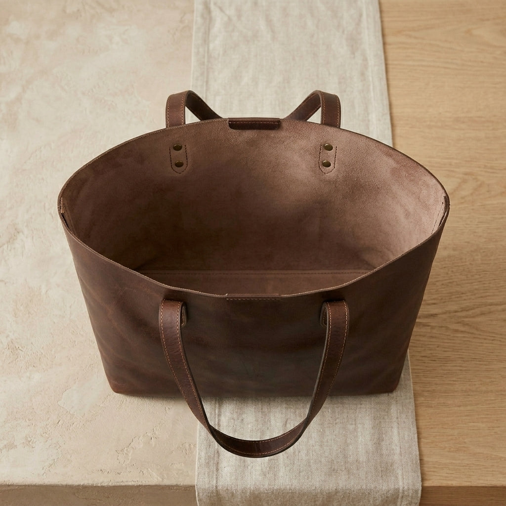 Leather Market Tote