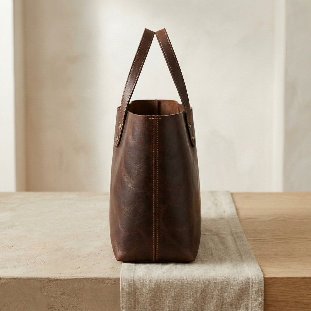Leather Market Tote
