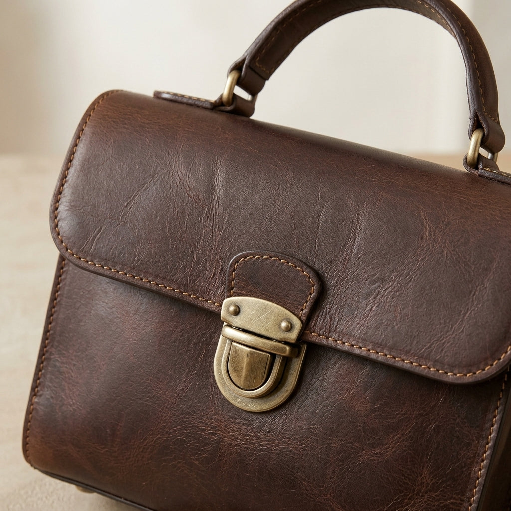 Mini Leather Top-Handle Bag