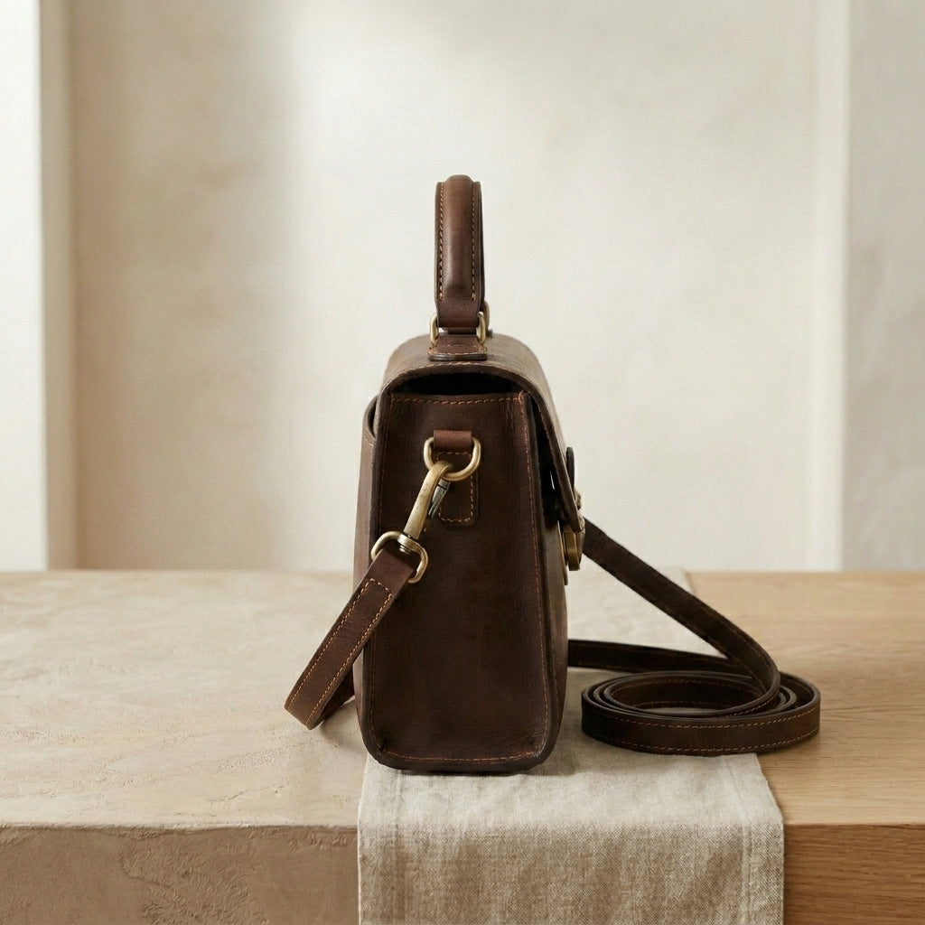 Mini Leather Top-Handle Bag