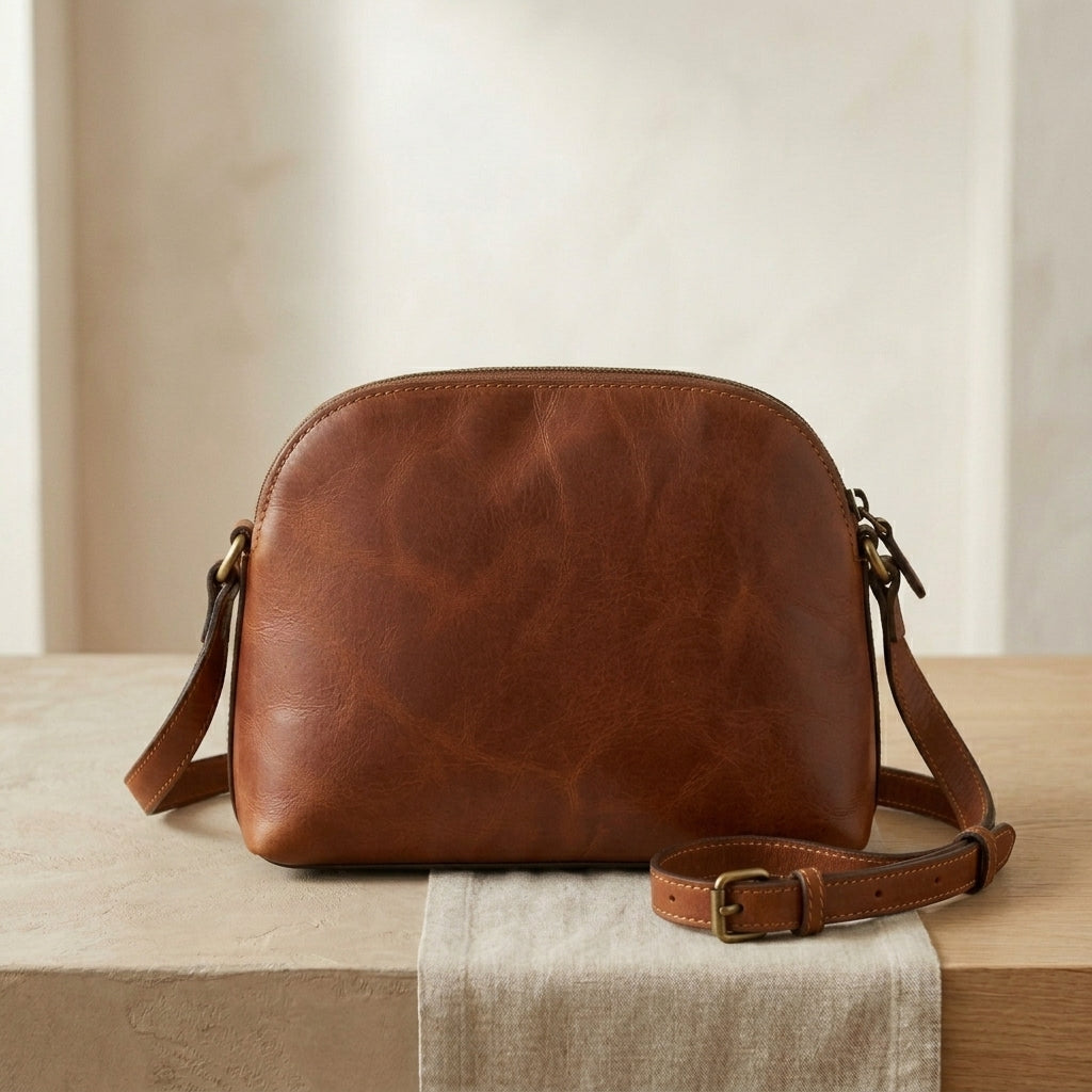 Mini Leather Zip Crossbody
