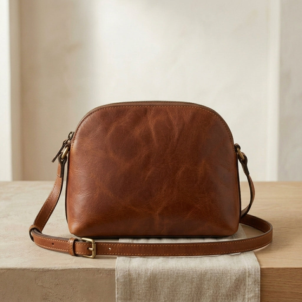 Mini Leather Zip Crossbody