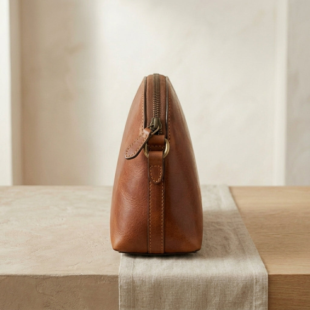 Mini Leather Zip Crossbody
