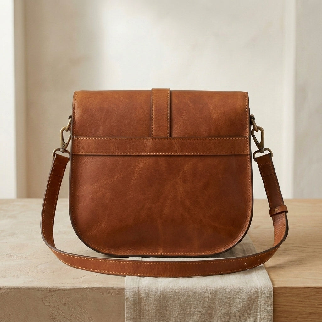 Leather Saddle Crossbody