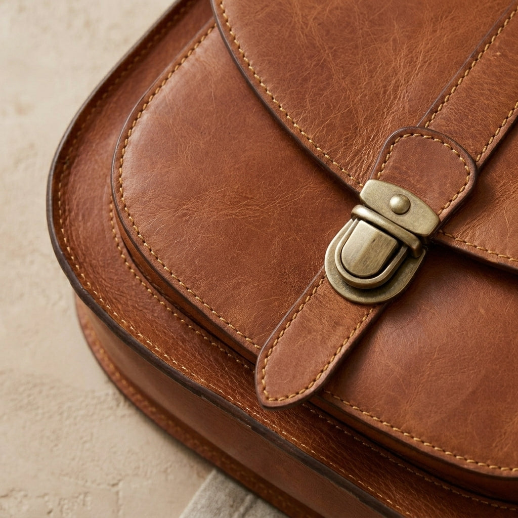Leather Saddle Crossbody