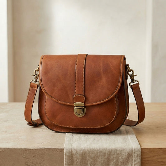 Leather Saddle Crossbody