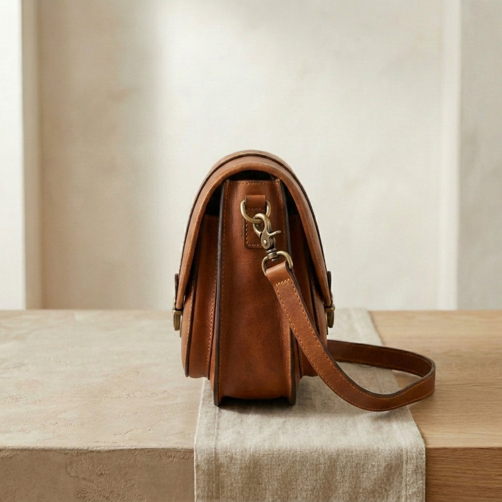 Leather Saddle Crossbody