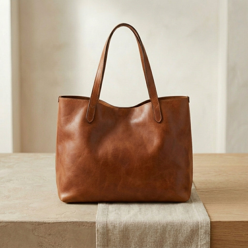 Soft Leather Slouch Tote