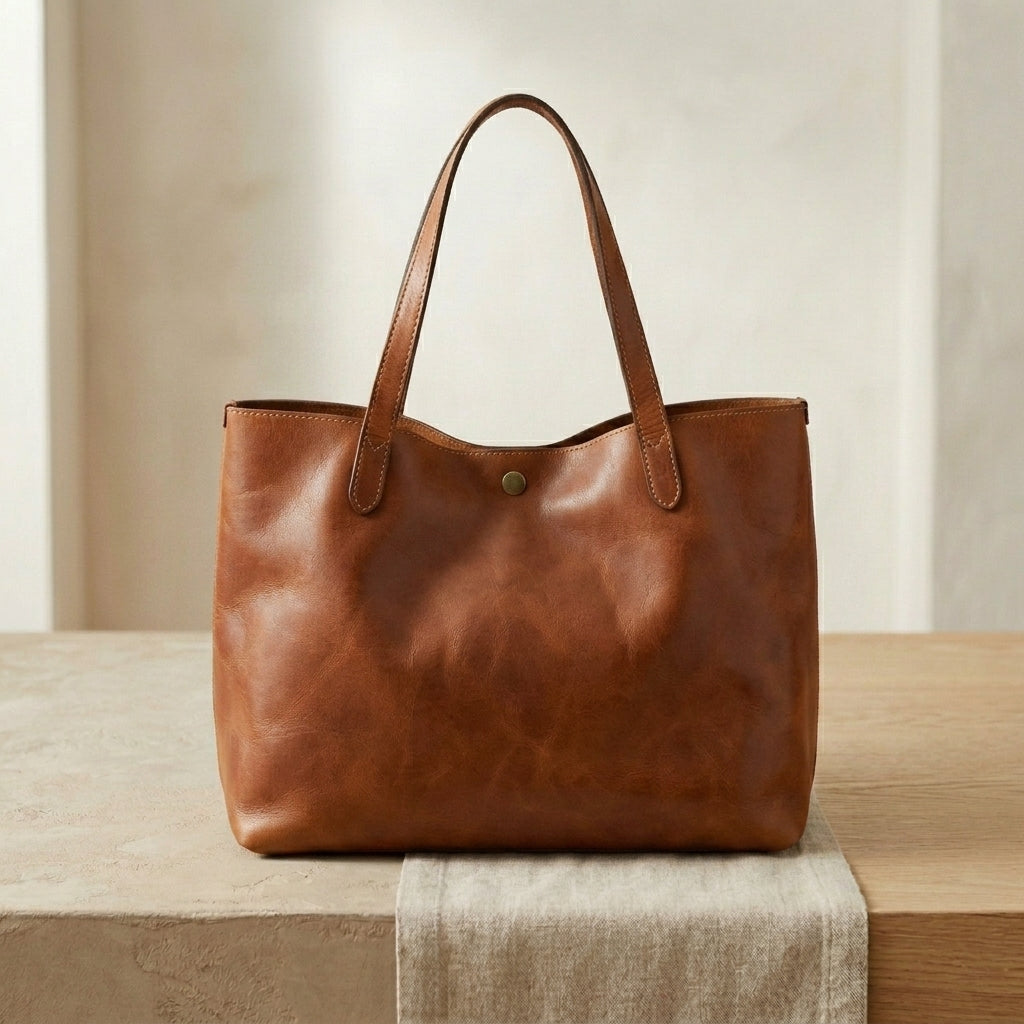 Soft Leather Slouch Tote