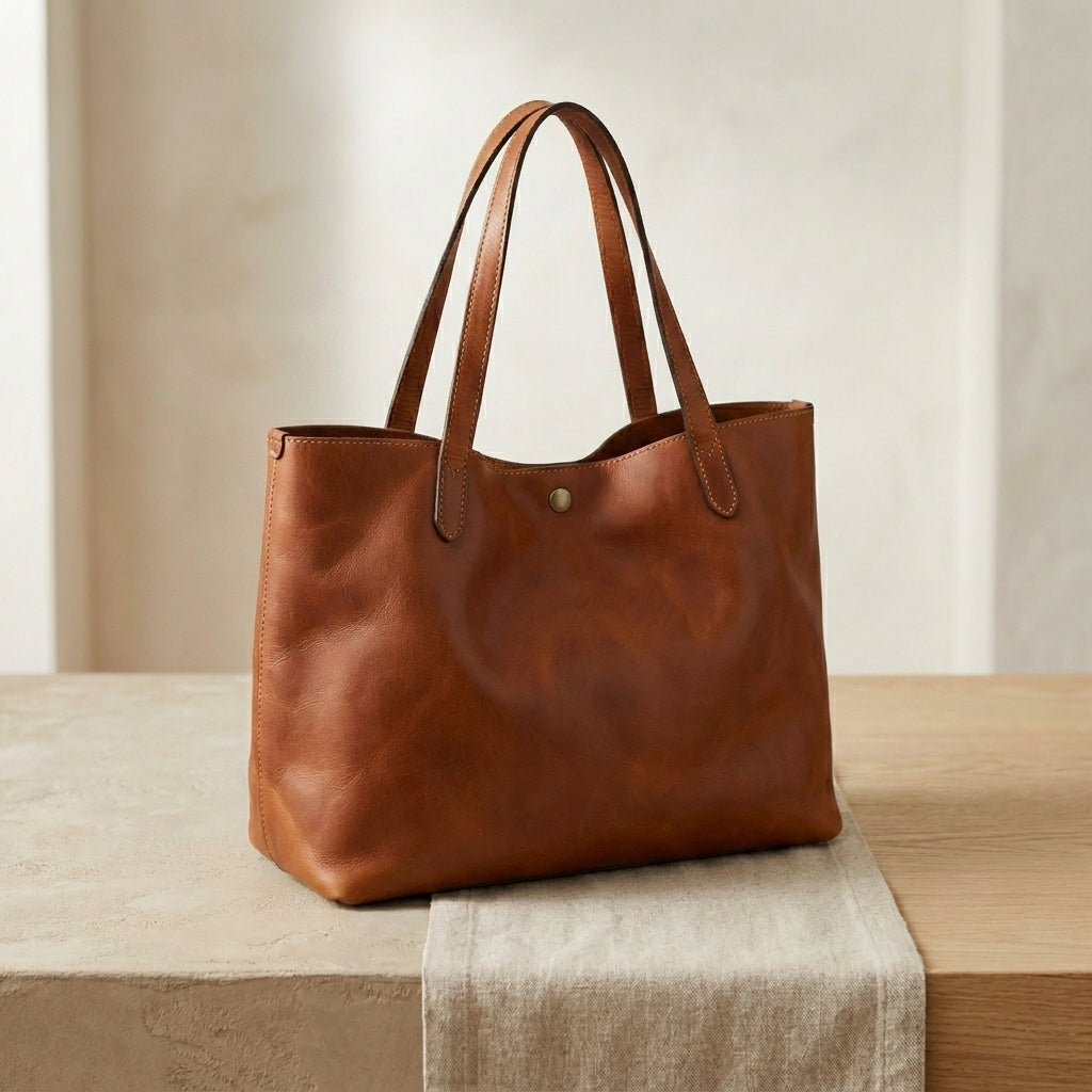 Soft Leather Slouch Tote