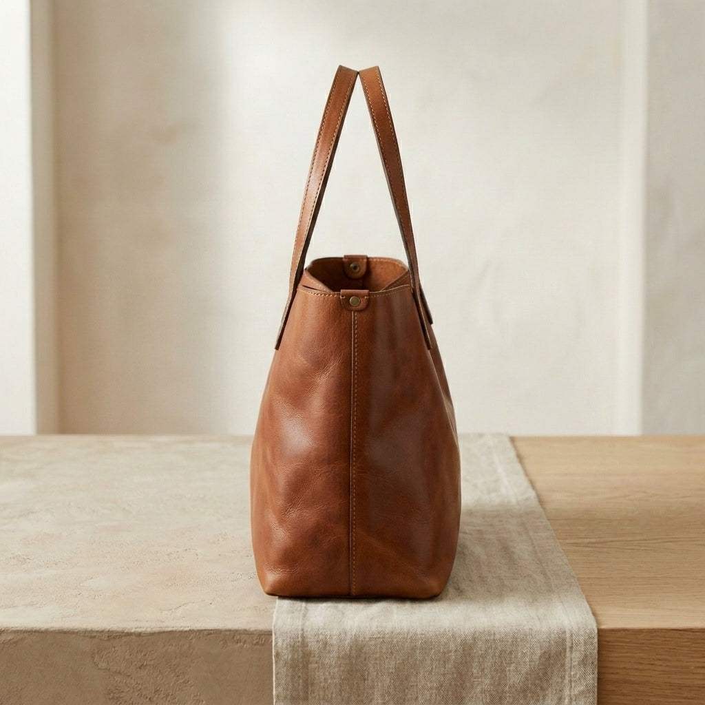 Soft Leather Slouch Tote