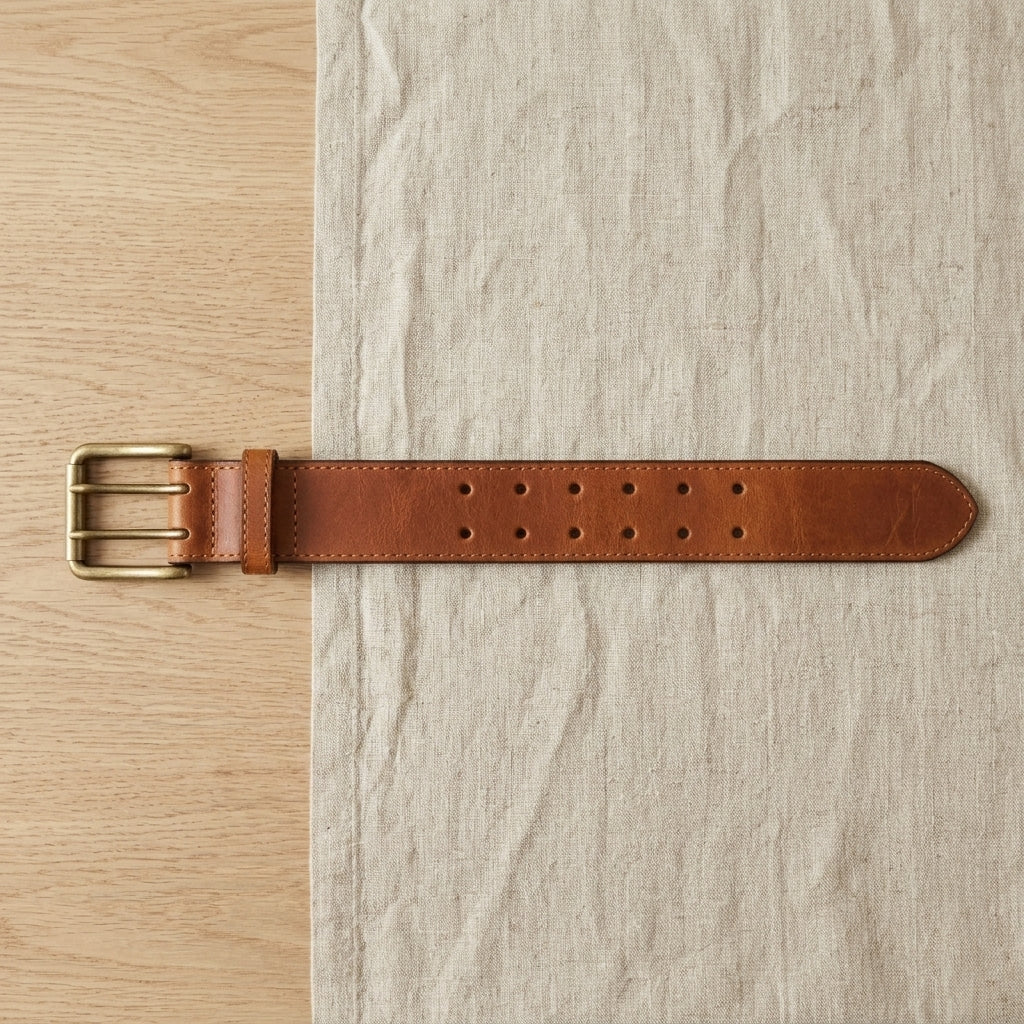 Double-Prong Leather Belt