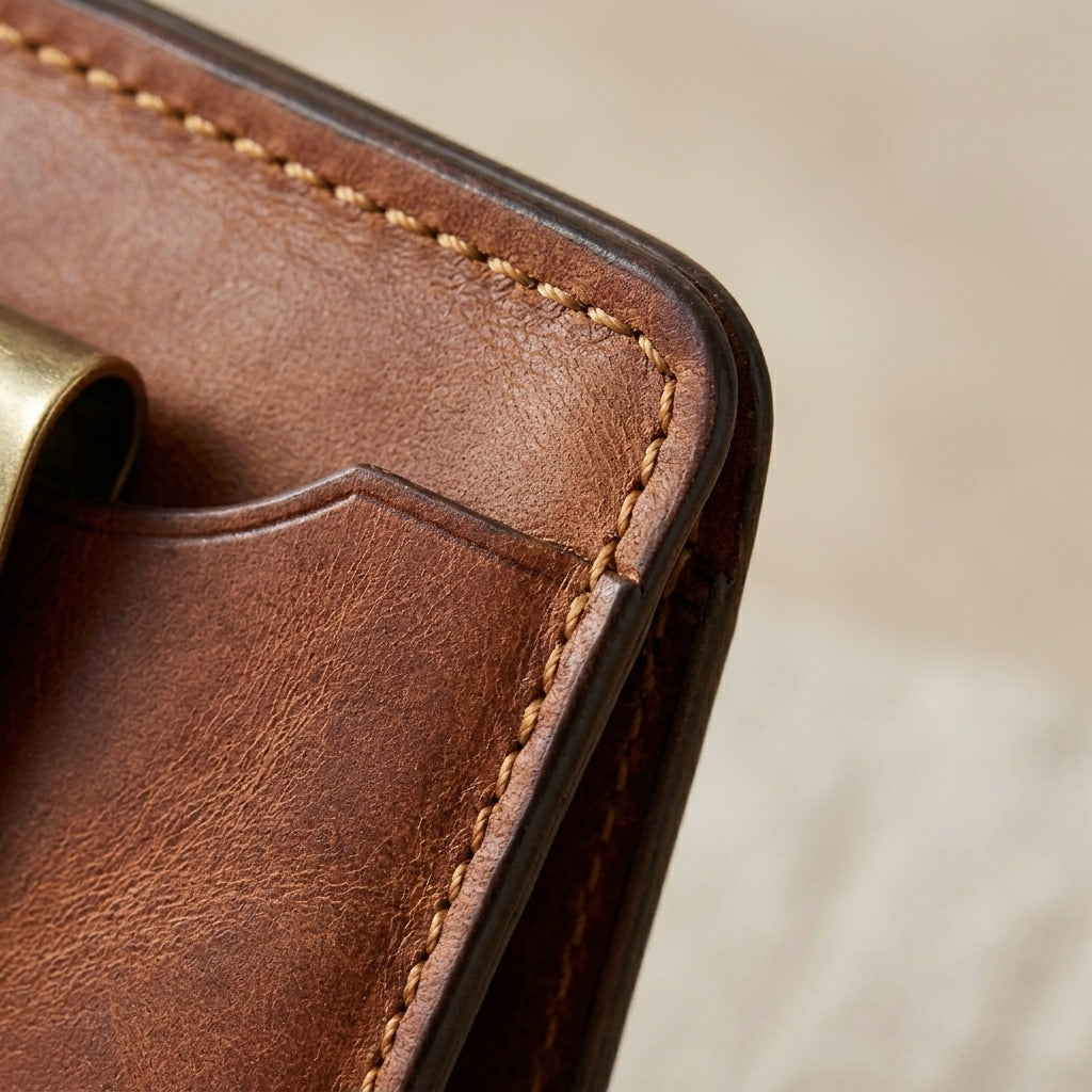 Leather Money Clip Wallet