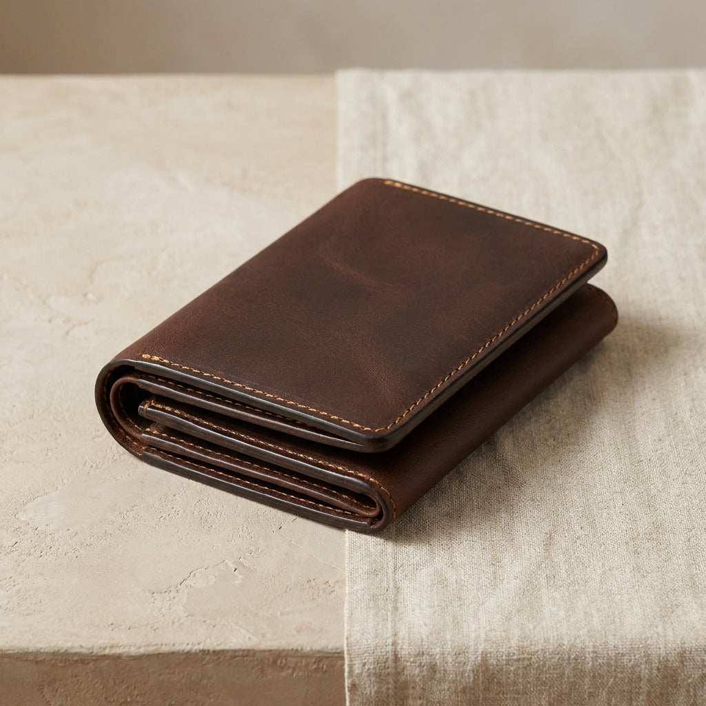 Classic Leather Trifold Wallet