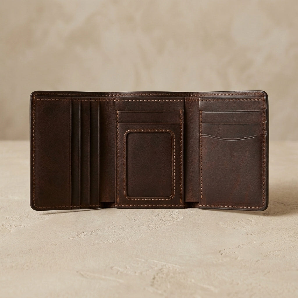 Classic Leather Trifold Wallet