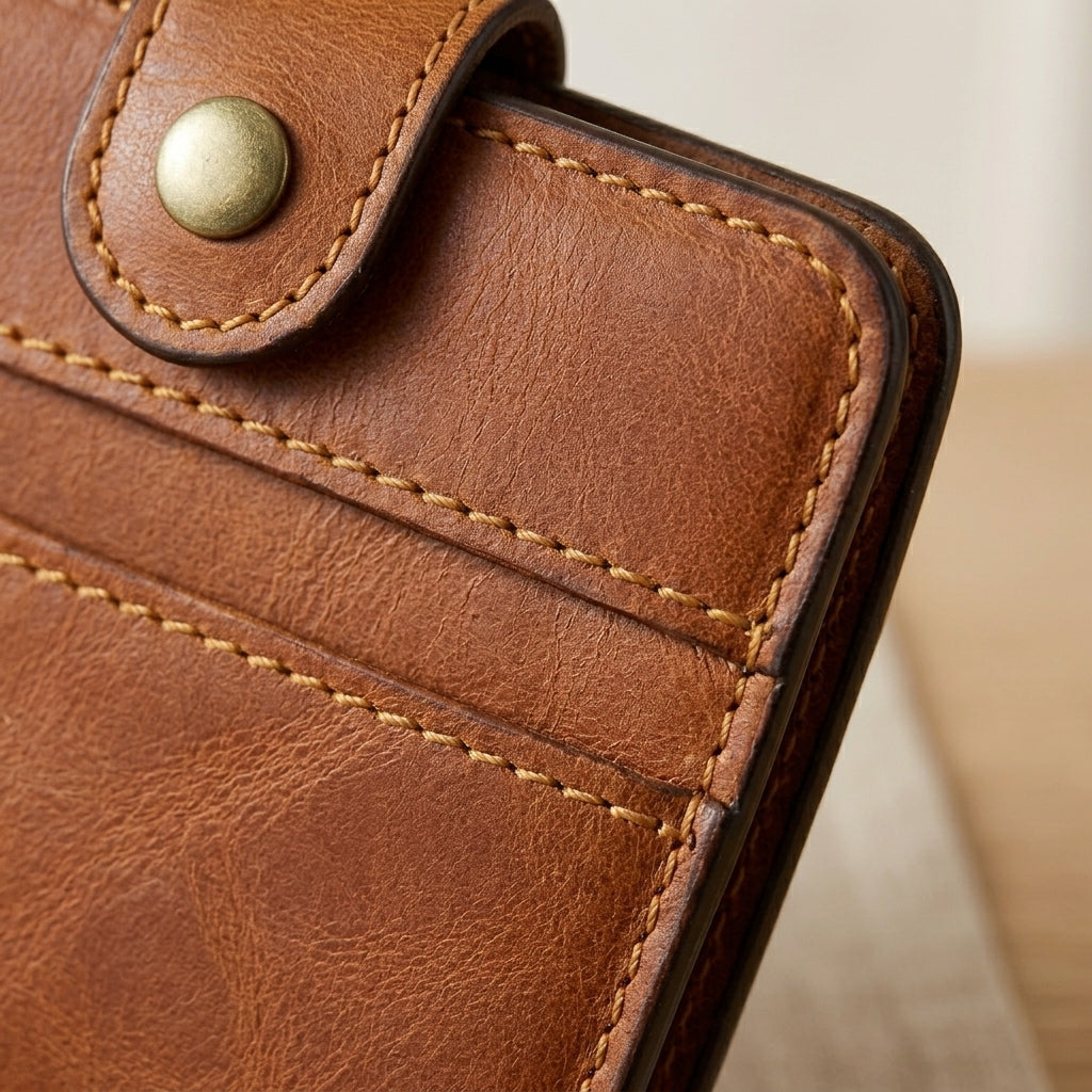 Long Leather Travel Wallet